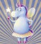 Poster with Ñute unicorn fairy with magic wand