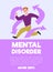 Poster or vertical banner about ADHD mental disorder flat style