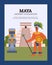 Poster or vertical banner about Maya ancient civilization flat style, vector illustration