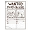 Poster wanted criminals. Wild west outline drawing for coloring