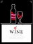 Poster or web Banner for Restaurant, bar alcoholic store. Full Bottle wine.
