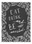 Poster wedding lettering Eat drink and be married