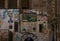 Posters with Koran suras hang on the wall near the gate Gate of the Cotton Merchants on the Temple Mount in the Old City in