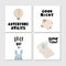 Posters sets Collection of children cards with cute wild cartoon animals and lettering. Perfect for nursery posters and prints