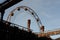 Postindustrial landscape in Essen, Germany. Ferris wheel in old  Zollverein Coal Mine Industrial Complex