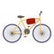 Postman bike icon, cartoon style