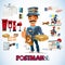 Postman with graphic elements some with typographic for header d