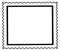 Postmark template. Black line frame. Mail label