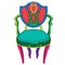 Postmodern Hepplewhite beautiful chair doodle