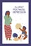 Postnatal or postpartum depression psychological support, vector illustration.