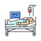 postoperative recovery color icon vector illustration