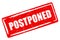 Postponed rectangular rubber stamp