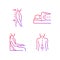Postural dysfunction gradient linear vector icons set