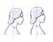 Posture correction neck position correct posture vector illustration