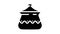 pot clay crockery glyph icon animation