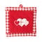 Pot holder lovely red and white with hearts