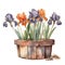 Pot of Irises: Add a Touch of Sophistication to Your Marketing Materials AI Generated