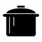 Pot solid icon. Saucepan vector illustration isolated on white. Casserole glyph style design, designed for web and app