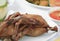 Pot-stewed duck closeup asia food