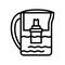 pot water filter line icon vector illustration