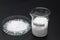 Potassium chloride in glass, chemical in the laboratory and industry