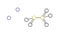 potassium metabisulfite molecule, structural chemical formula, ball-and-stick model, isolated image antioxidant e224