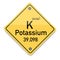 Potassium  periodic elements. Business artwork vector graphics