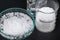 Potassium sulphate in glass, chemical in the laboratory and industry