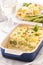 Potato asparagus gratin