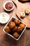 Potato cheese balls or croquettes or aloo tikki