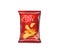 Potato chips advertisement bag, spicy chilli pepper flavor.