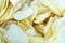 Potato chips. Close-up photo. Place for your text.