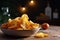 Potato chips perfection crispy, golden bites of delectable, seasoned delight