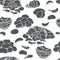 Potato chips seamless pattern