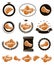 Potato chips set. Vector