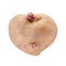 Potato in a heart shape