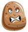 Potato looks very angry illustration vector