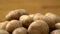 Potato pile rotating motion background.