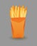 Potato snack. Food product. Icon for fast food menu. French fries, sliced root crop. Vegetable vector design