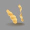 Potato snack. Food product. Icon for fast food menu. Fried potato chips, sliced root crop. Vegetable vector design