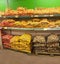 Potato stacks in supermarket