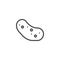 Potato vegetable line icon