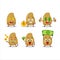 Potatoe cartoon character with cute emoticon bring money