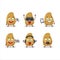 Potatoe cartoon character are playing games with various cute emoticons