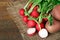 Potatoes with radishes