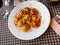 Potatoes with sauce, Spanish dish Patatas bravas