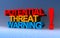 potential threat warning on blue