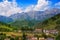 Potes in Cantabria skyline village Spain