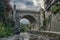 Potes mediaeval town with bridge and Deva river in its path.