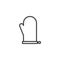 Potholder mitten outline icon